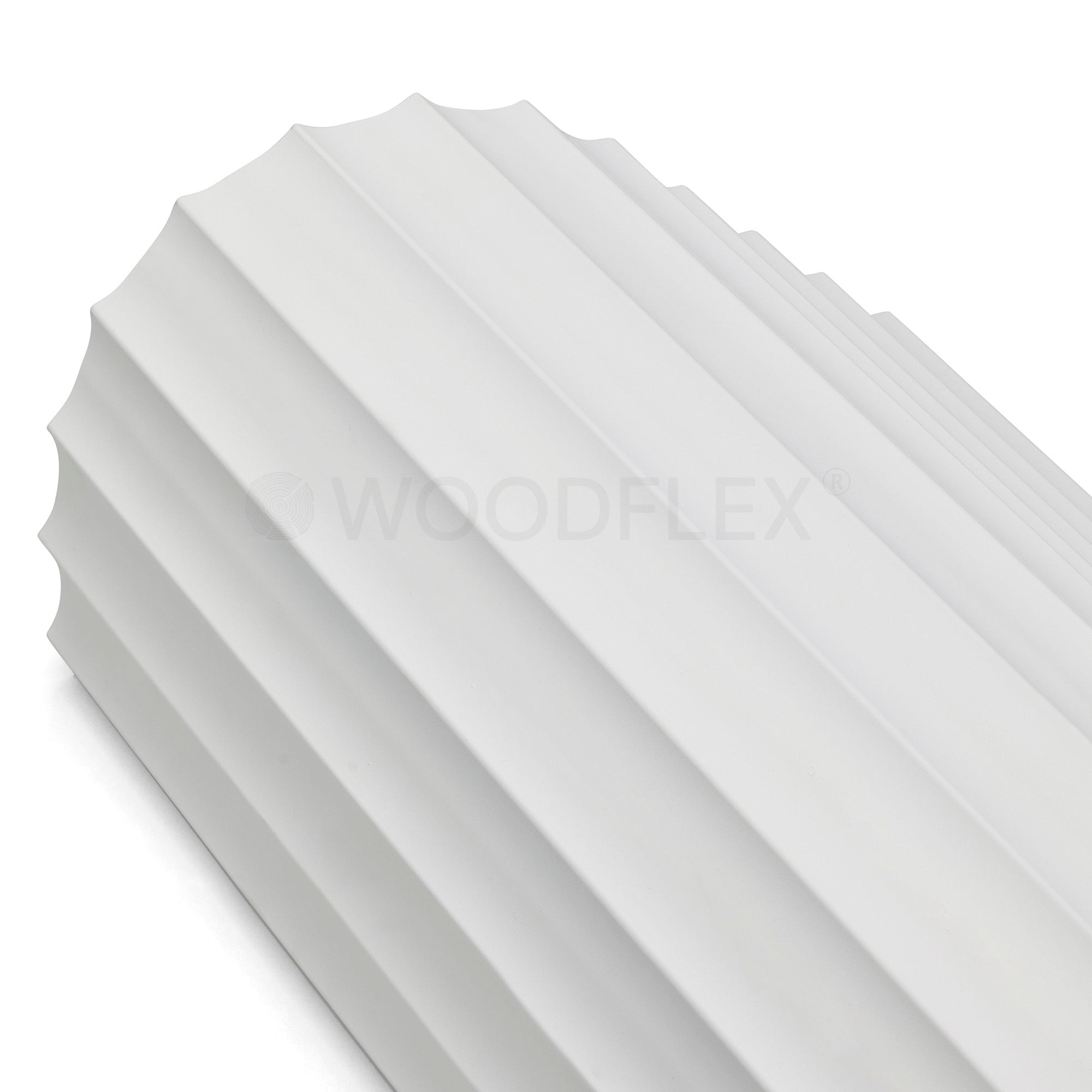 WOODFLEX White Primed Flexible Wave 46 Molding - 2700mm x 600mm - Perfect for Crown Molding & Interior Decoration