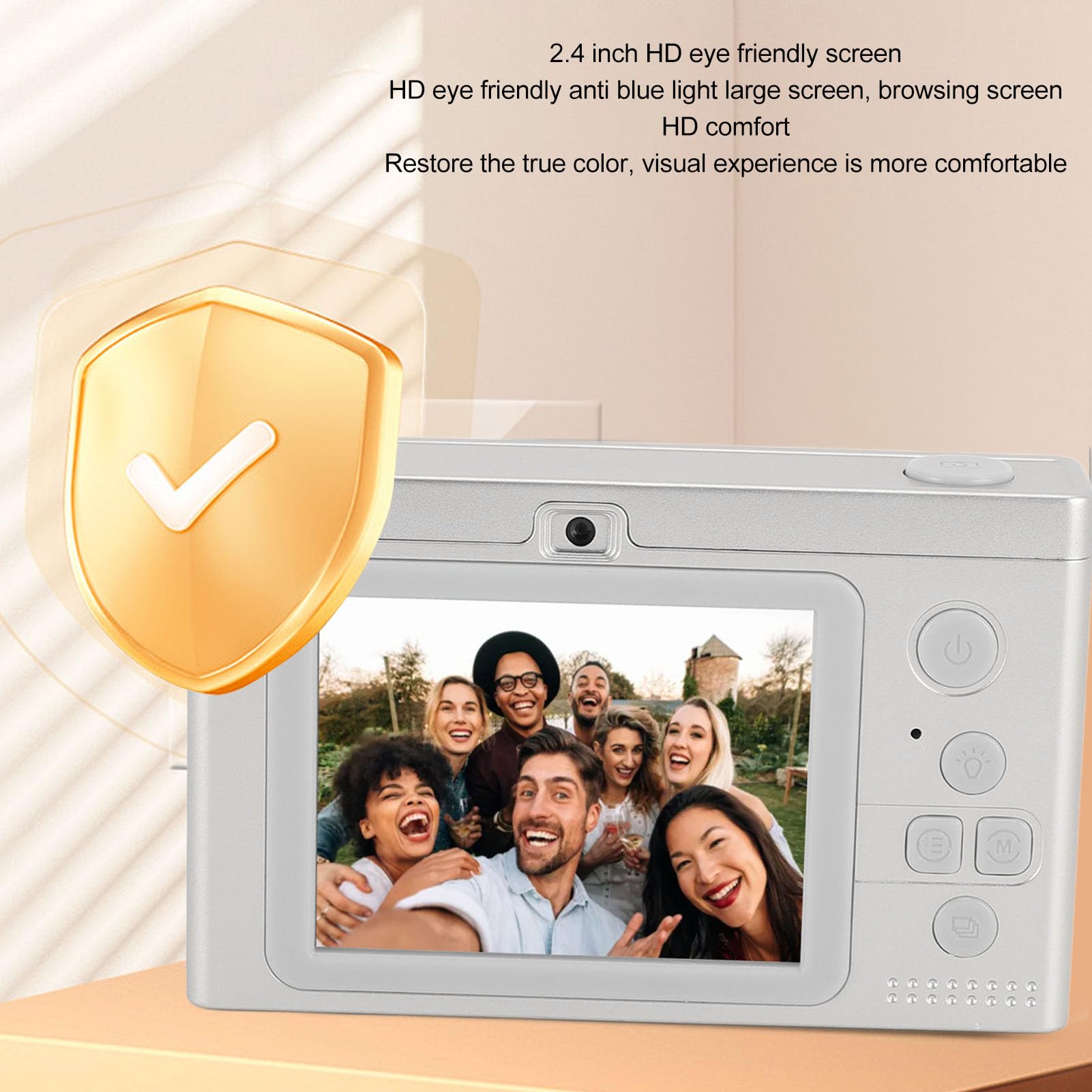 48MP 1080P Digital Camera for Vlogging - 16X Zoom Compact Point and Shoot Camera with 2.4