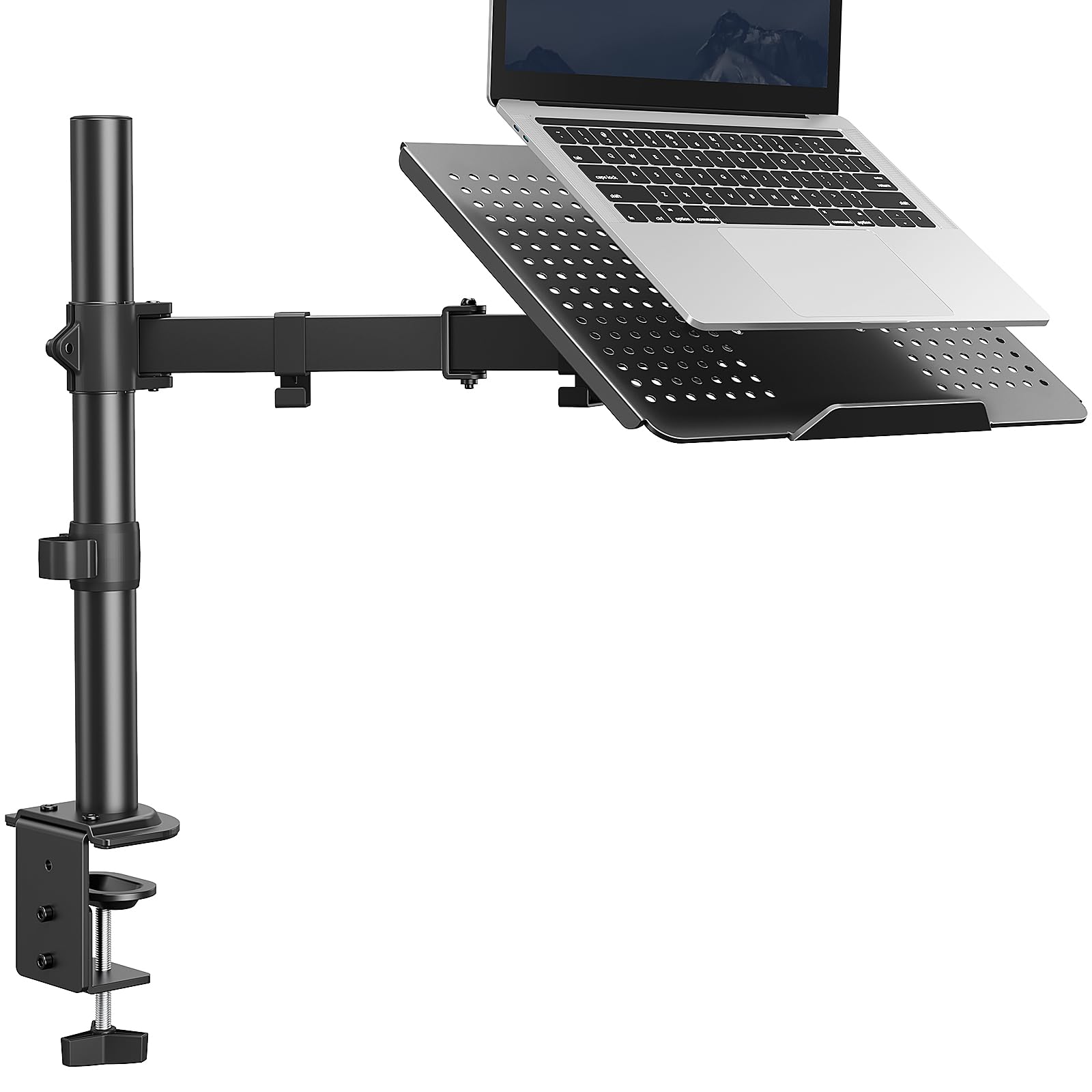 HUANUO Adjustable Laptop Desk Mount - Ergonomic Laptop Arm Stand for 17-inch Notebooks & 15-32