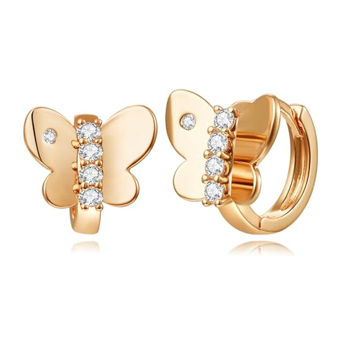 Butterfly Diamond Hoop
