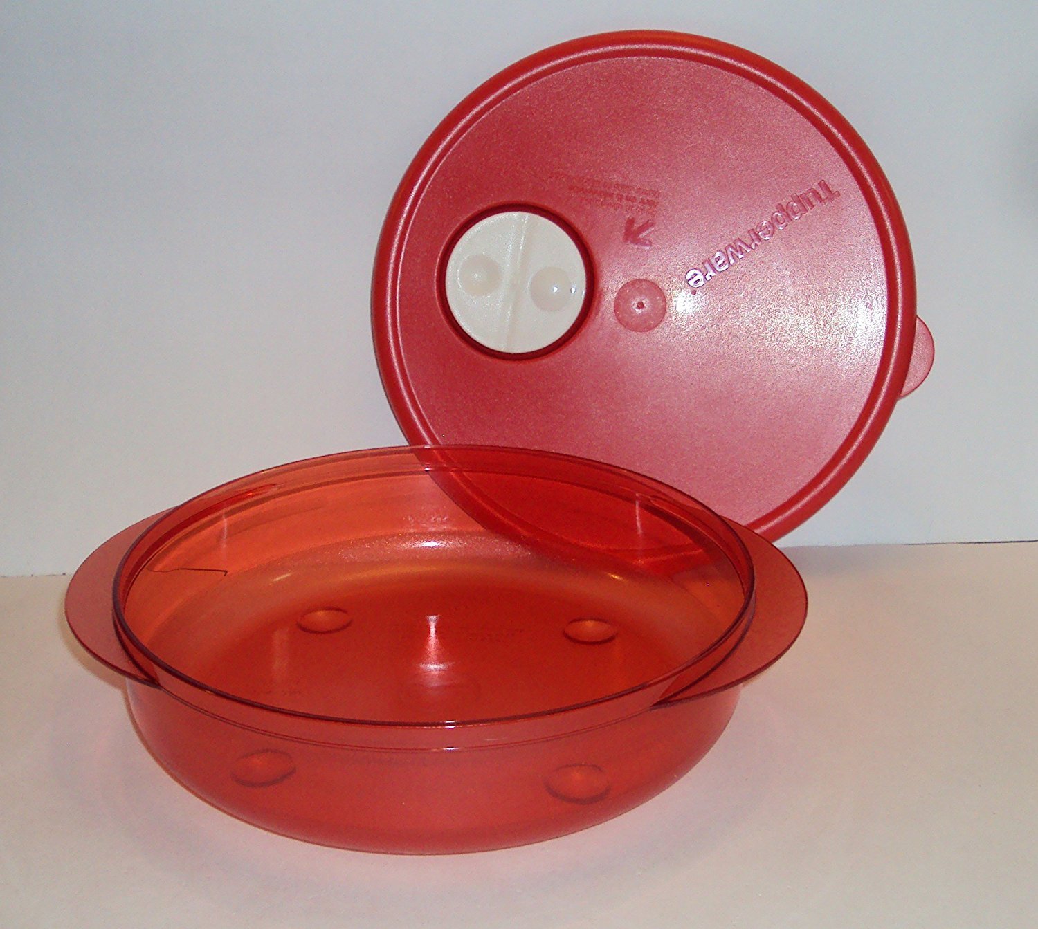 Tupperware Rock N Serve 3.25 Cup Microwave Bowl - Large Round Shallow Food Storage Container with Lid - BPA-Free Plastic for Meal Prep, Leftovers & Reheating - Perfect for Soups, Salads & Microwave Cooking