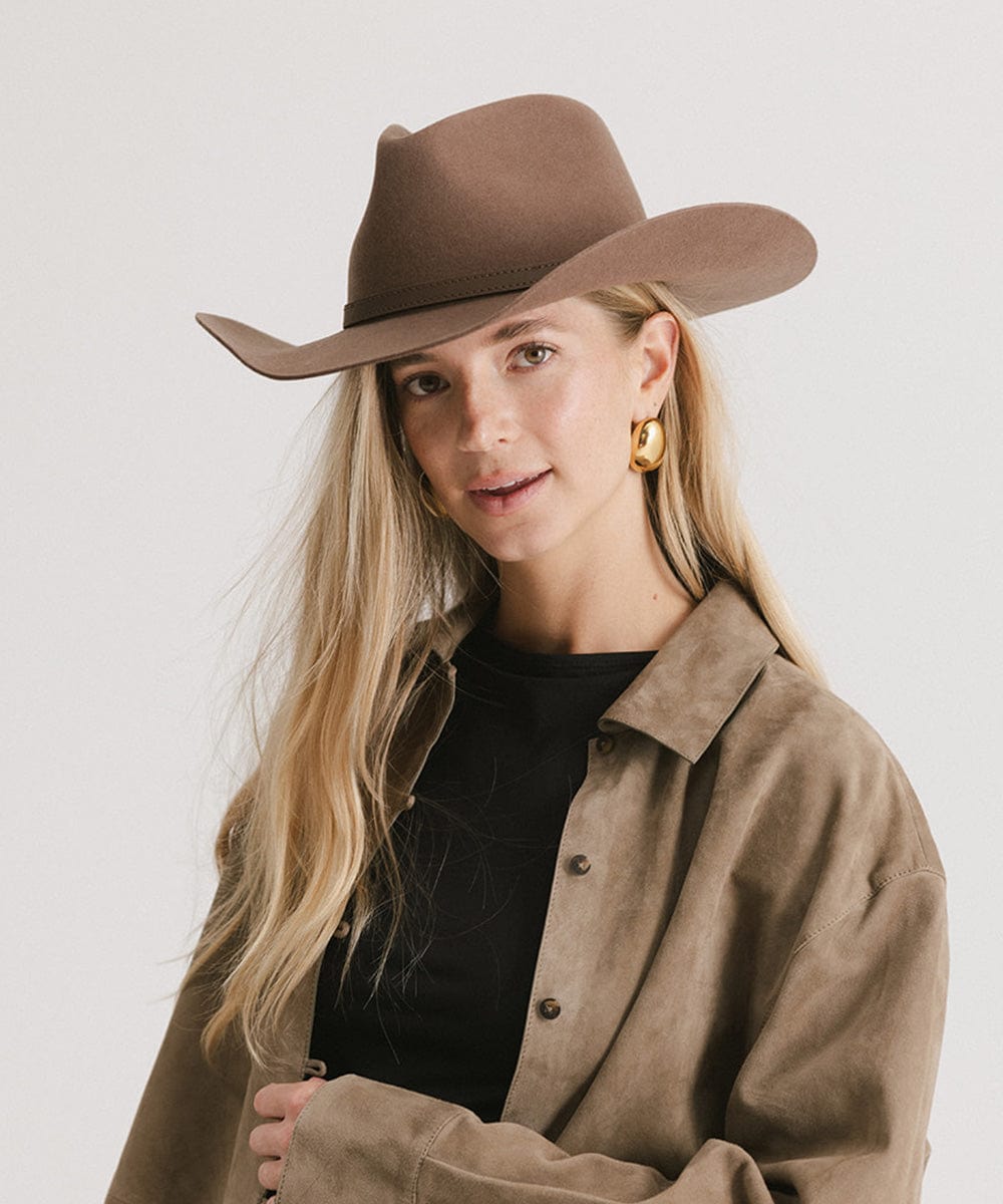 Dean Rancher Cowboy Hat for Men - Genuine Leather Western Cowboy Hat with Adjustable Chin Strap - Perfect for Rodeo, Horse Riding, and Outdoor Adventures