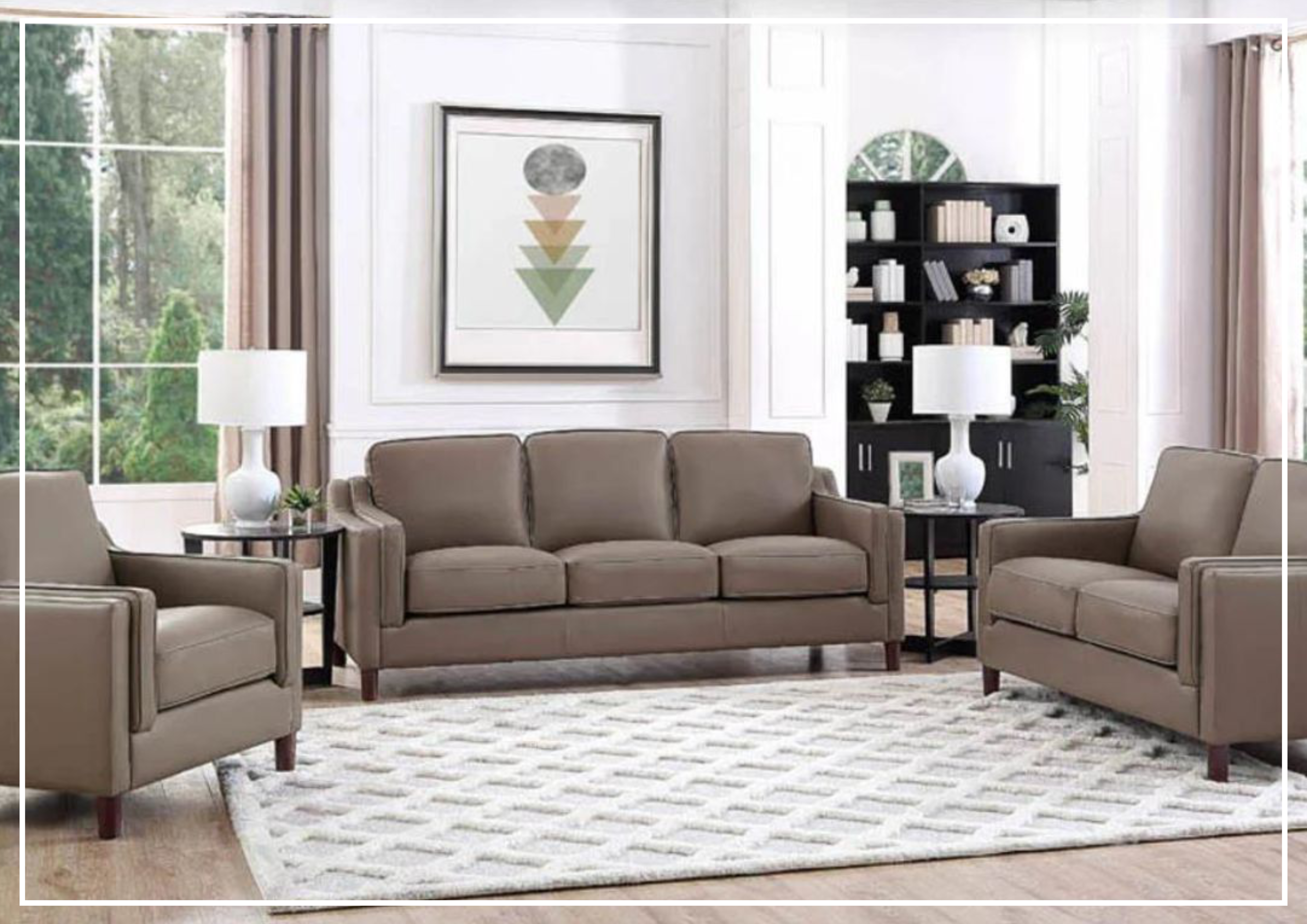 Hydeline Bella 3-Seater Leather Sofa with Track Arms - Modern Living Room Furniture for Home & Office Comfort | Perfect for Lounging, Entertaining & Small Spaces