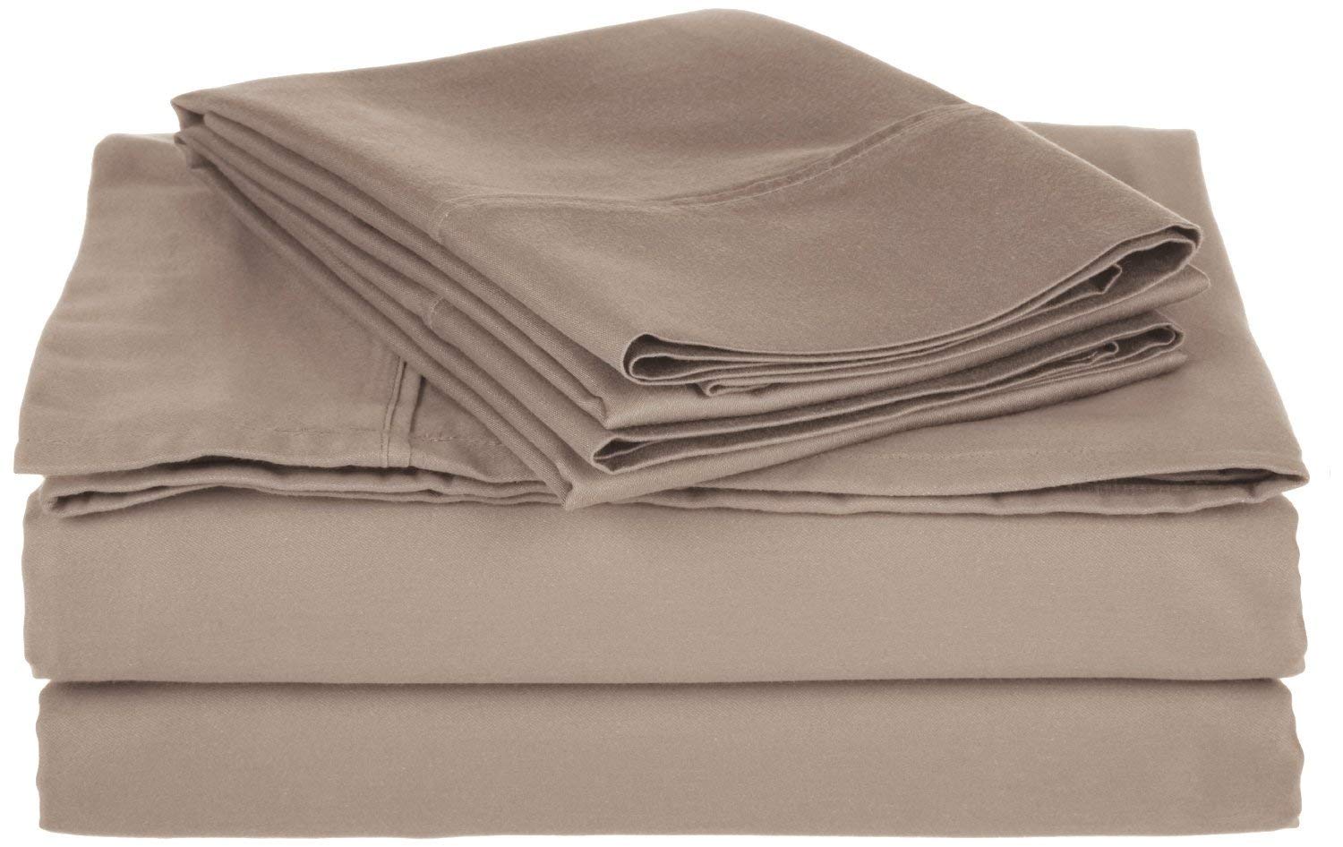 Premium 100% Cotton Blend Bed Sheet Set - Queen Size, Wrinkle Resistant & Machine Washable - Soft Grey Luxury Bedding for Hotel-Style Comfort - Perfect for Master Bedrooms, Guest Rooms & Airbnb