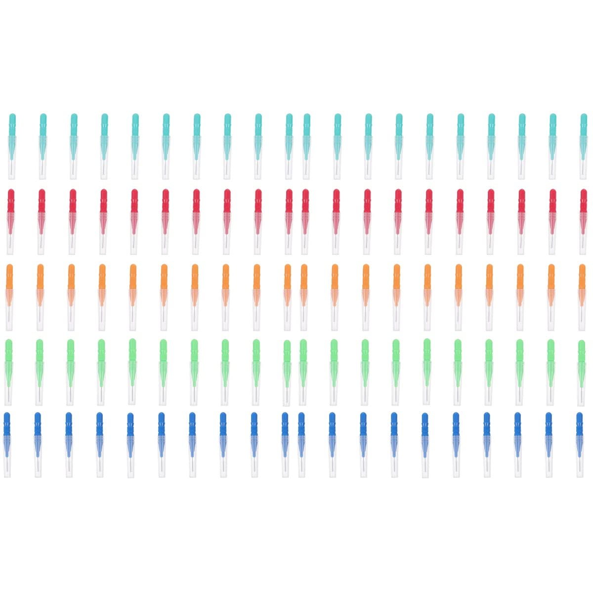 DOITOOL 150-Piece Interdental Brush Set - Orthodontic Dental Cleaners, Teeth Floss Picks & Assorted Color Interdental Brushes for Braces, Gaps, and Oral Care - Perfect for Travel, Home, and Professional Dental Hygiene