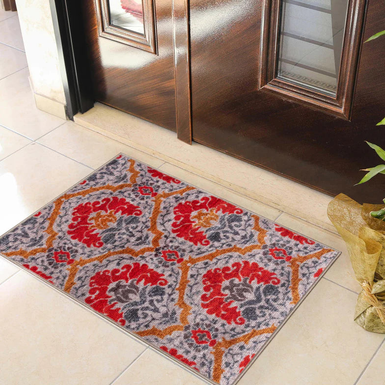 Chloe Floral Damask Non-Slip Washable Indoor Area Rug - Soft Living Room Carpet, Bedroom Runner for Home Decor