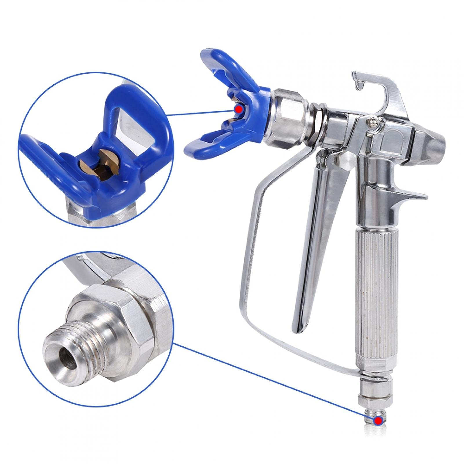 Professional Airless Paint Sprayer - High Pressure Stainless Steel Spray Gun for Car Body Coating & Home Painting Projects (8.3x5.5 Inch) | Perfect for DIY, Automotive Refinishing & Interior/Exterior Wall Painting