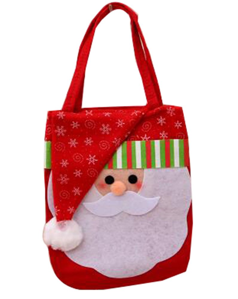 Premium Set of 2 Santa Claus Christmas Gift Bags - Holiday Candy Bags for Stocking Stuffers & Party Favors | Perfect for Christmas Gifts, Office Parties & Festive Celebrations