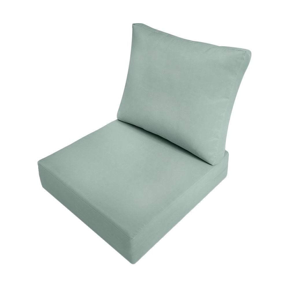 Prolinemax Outdoor Knife Edge Deep Seat Backrest Pillow Cover - Medium Size AD002 | Slipcover Only | Perfect for Patio Furniture, Deck Chairs & Outdoor Lounging