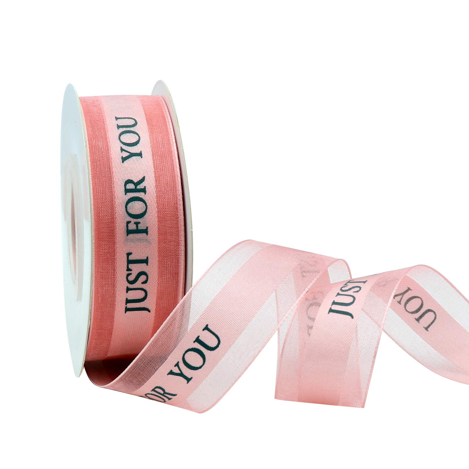 1 Inch Pink Chiffon Easter Ribbon - 22 Yards Gift Wrapping Ribbon for Holidays, Weddings, DIY Crafts, Balloons & Floral Decorations - Perfect for Easter Baskets, Party Favors, and Home Decor