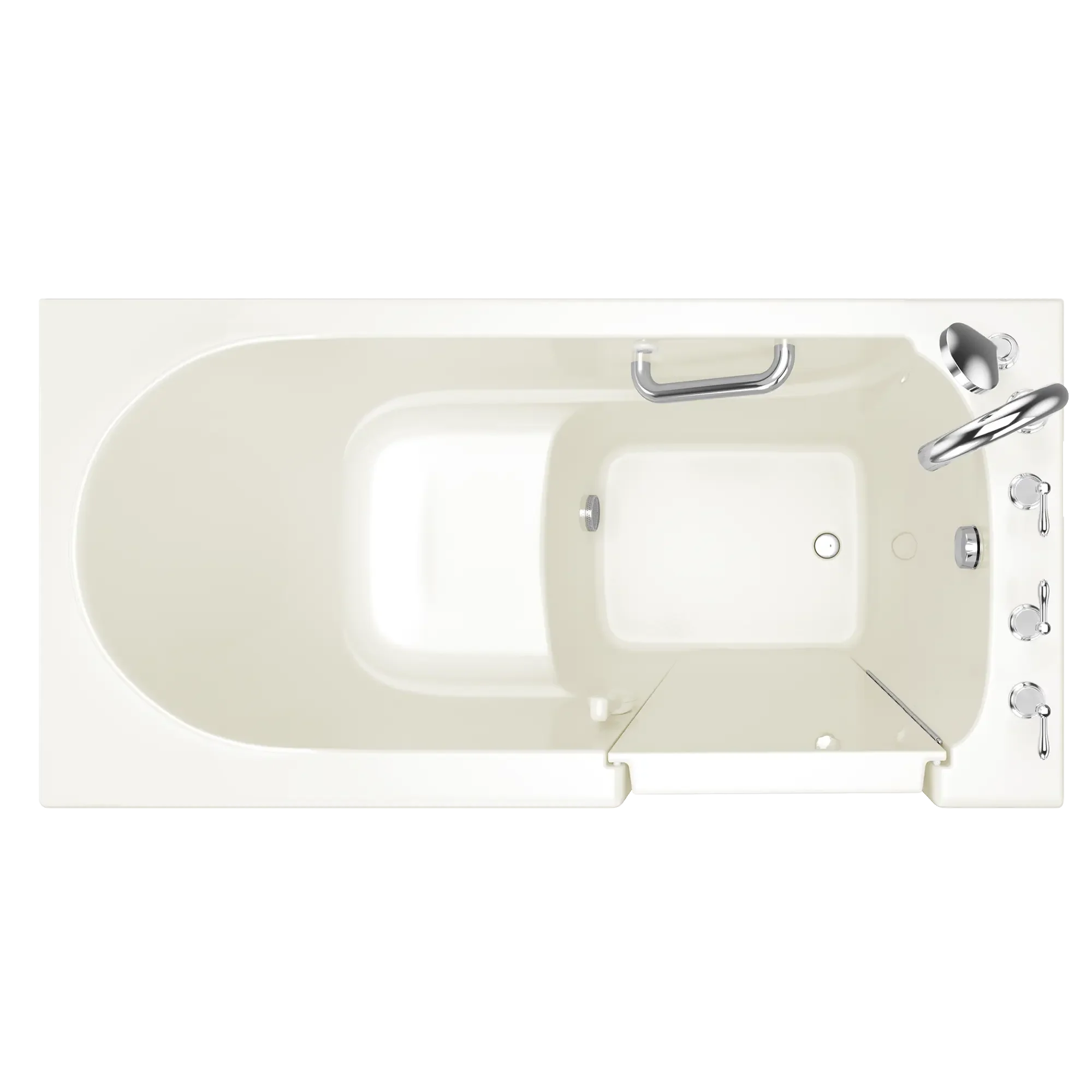 Gelcoat Value Series 30x60 Inch Soaking Walk-In Bathtub with Right Hand Door & Drain - Perfect for Elderly & Accessible Bathrooms