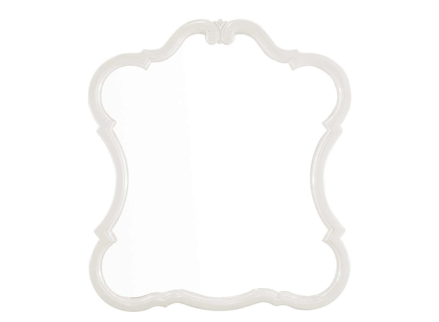 Angellina White Finish Solid Wood Vertical Mirror - Full Length Standing Mirror for Bedroom, Living Room & Entryway Decor