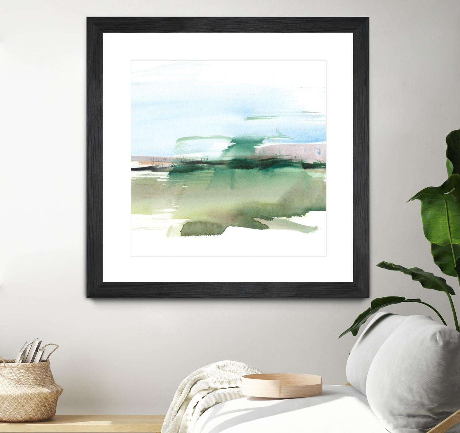 Abstract Wetland II Wall Art - Modern Canvas Painting for Home & Office Decor - Nature Inspired Landscape Artwork for Living Room, Bedroom or Office Spaces