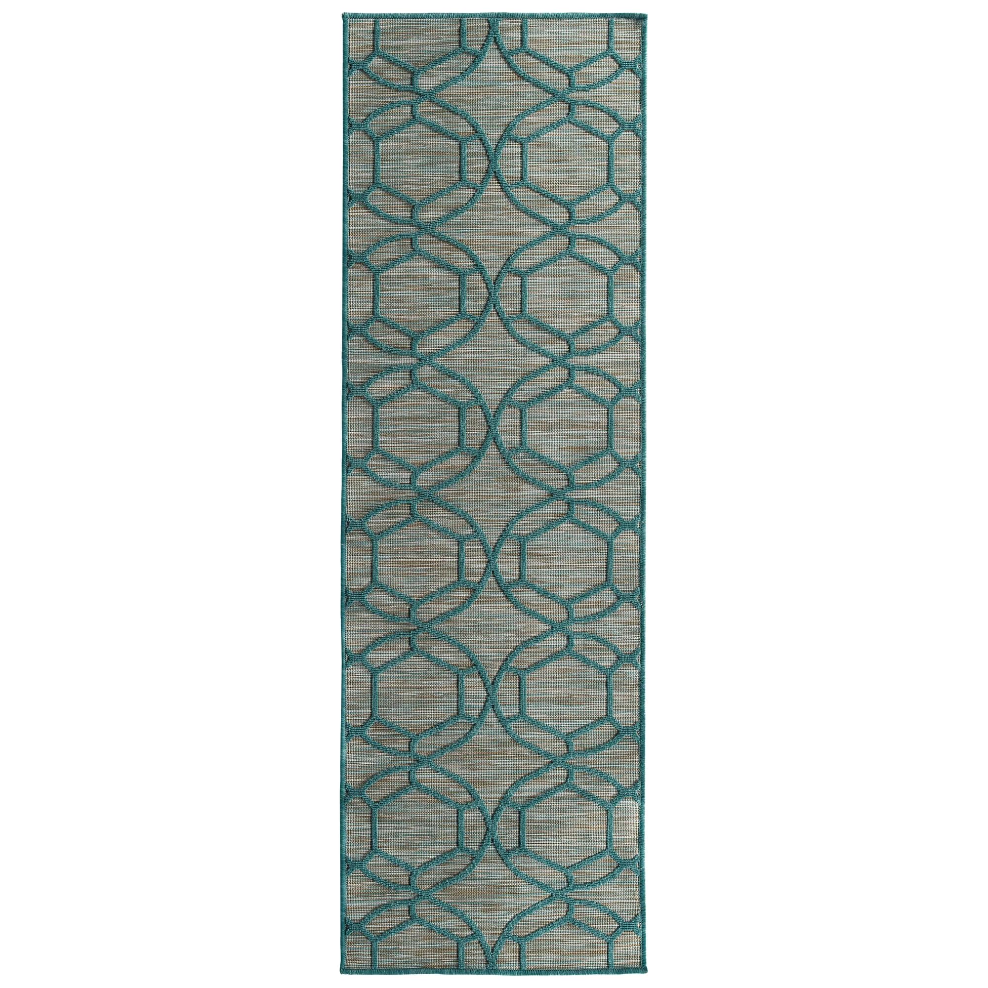 Kaleen Rugs Cove Collection Teal 2' X 3' Rectangle Throw Rug - Soft Non-Slip Area Rug for Living Room, Bedroom, or Nursery