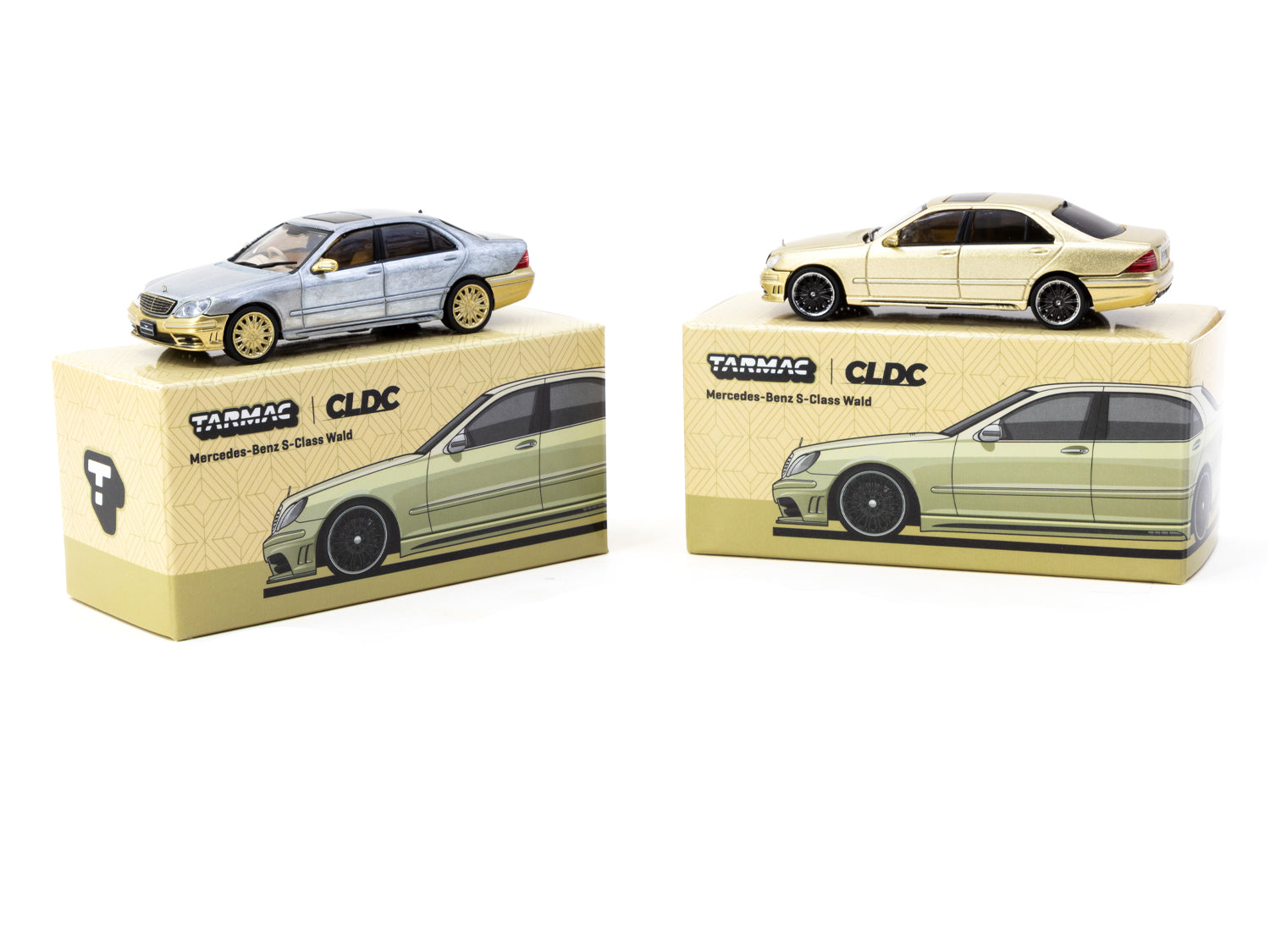 Tarmac Works 1/64 Scale Mercedes Benz S Class Wald GOLD CLDC Special Edition Diecast Model Car - Perfect for Collectors, Display & Racing Scenes