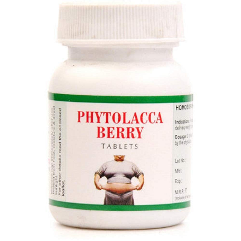 Bakson Phytolacca Berry Tablets (75 Tablets) - Natural Homeopathic Remedy for Lymphatic Support & Immune Health | Perfect for Wellness Routines & Holistic Healing