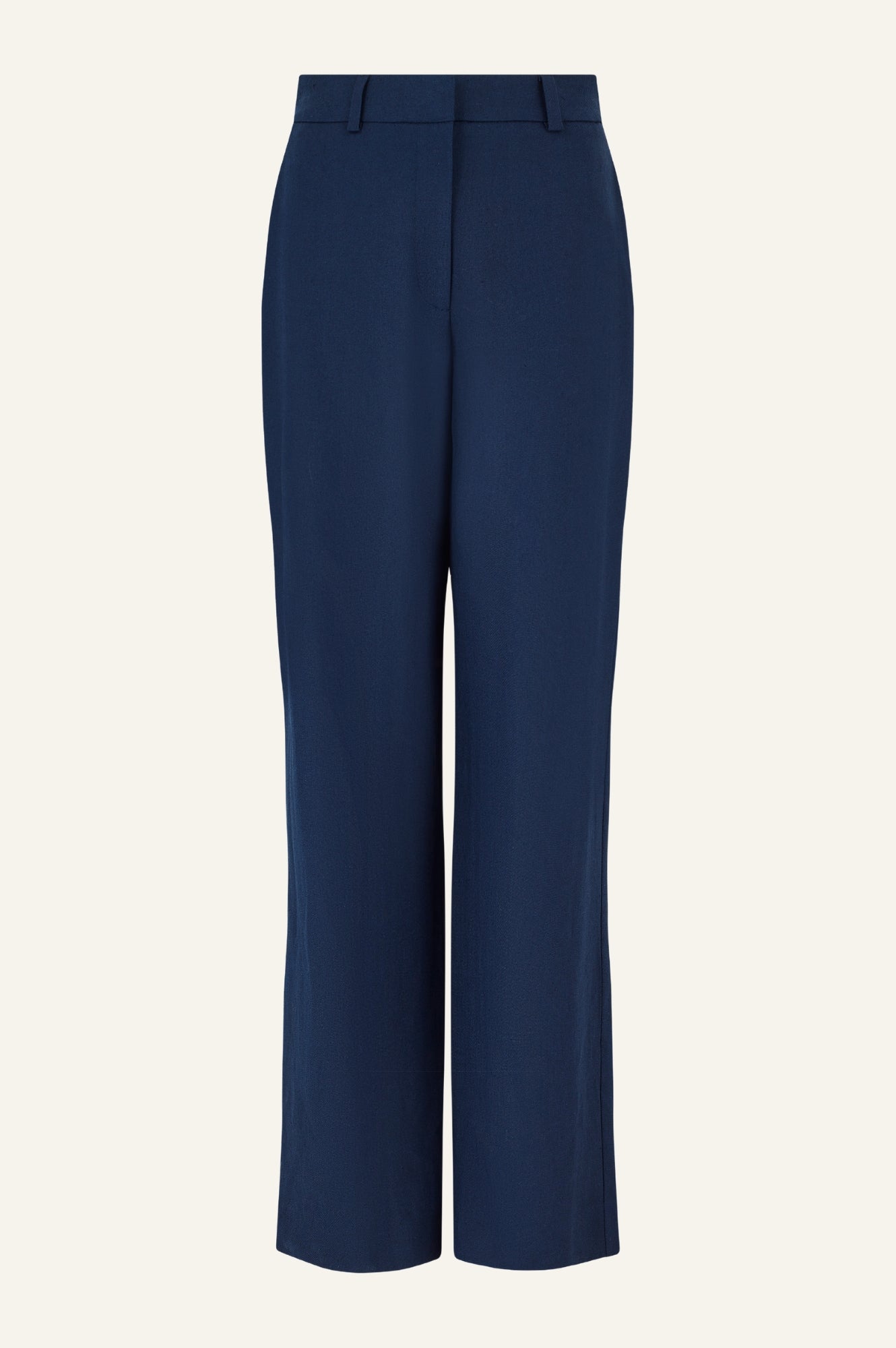 Premium Linen Blend Trousers for Men & Women - Comfortable Navy Blue Pants for Casual Wear, Office & Summer Outfits