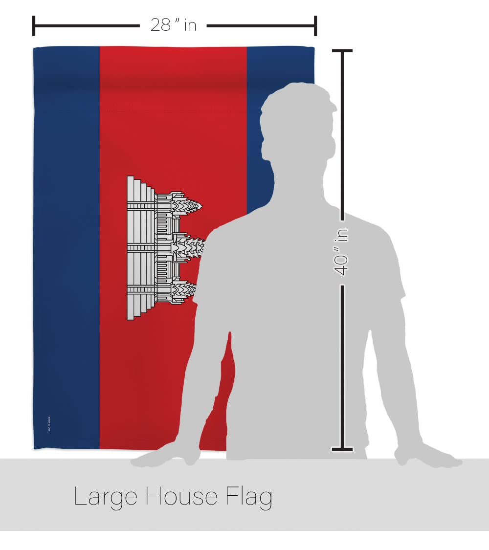 Cambodia Nationality Decorative Flag Set 28x40