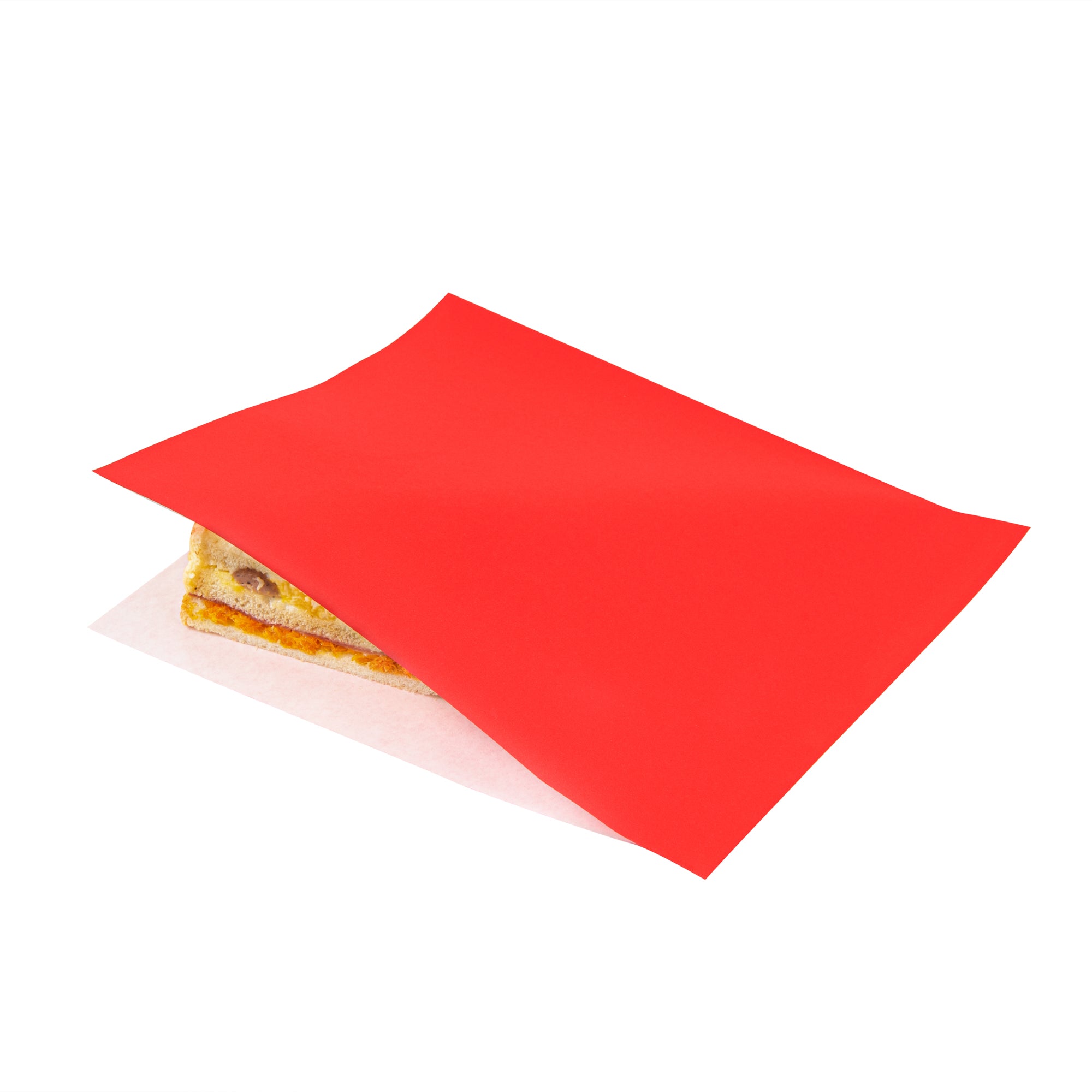 Premium Red Greaseproof Paper Bags - 10