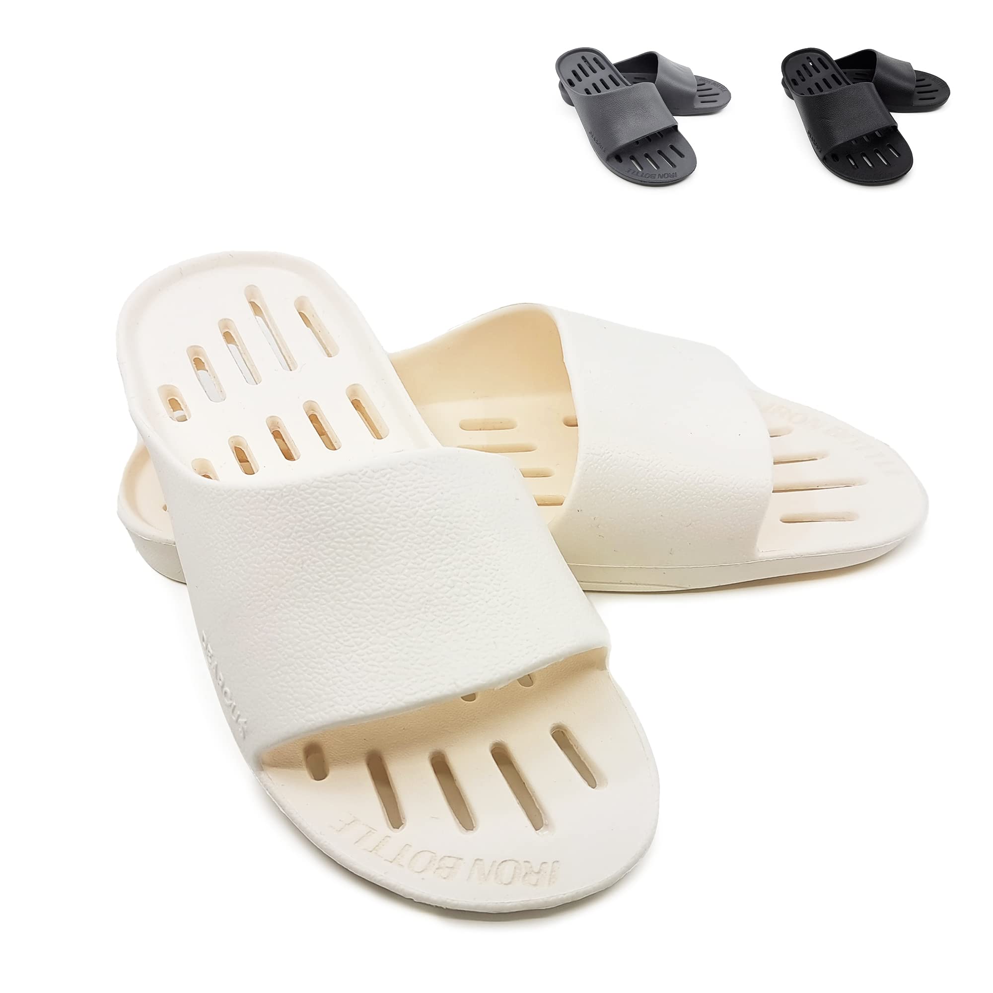 Ultralight Non-Slip Shower Shoes for Men & Women - Comfortable EVA Rubber Gym Bath Slippers for College Dorm, Pool, Spa & Travel