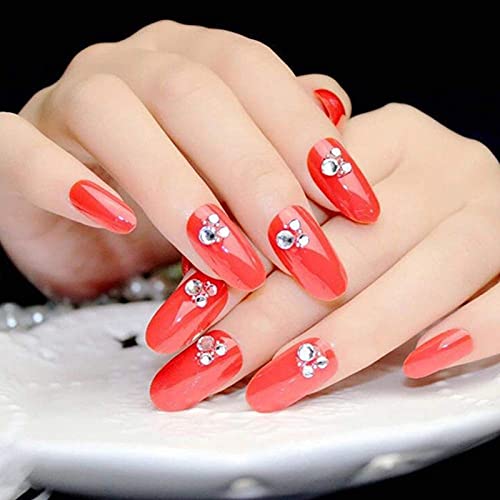 Belicia 100 Pcs Clear Coffin Nails - Ballerina Fake Nails for Women, Long Acrylic Press on Nails with Glue, French Tip False Nails for Manicure, Party, Wedding & Special Occasions