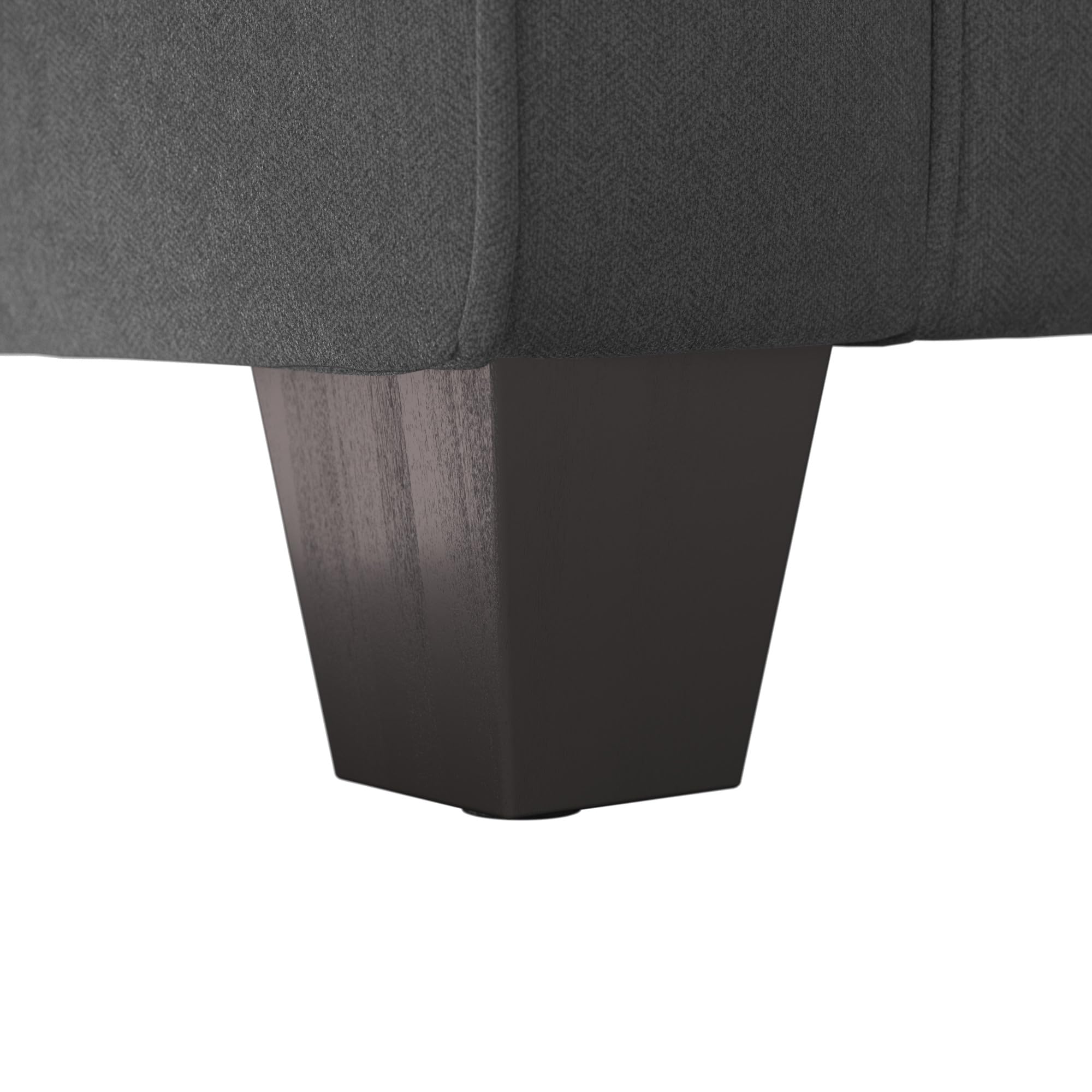 Bush Furniture 125 Inch U-Shaped Sectional Sofa - Modern Living Room Couch with Pet-Friendly Fabric, Stockton Collection, Charcoal Gray Herringbone - Perfect for Family Gatherings & Home Theater Setup