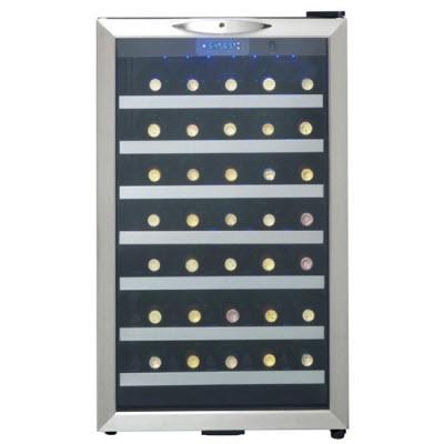 Danby 4.03 Cu. Ft. 45-Bottle Freestanding Wine Cooler with Removable Racks - Perfect for Home Bars, Restaurants, and Wine Cellars - DWC458BLS