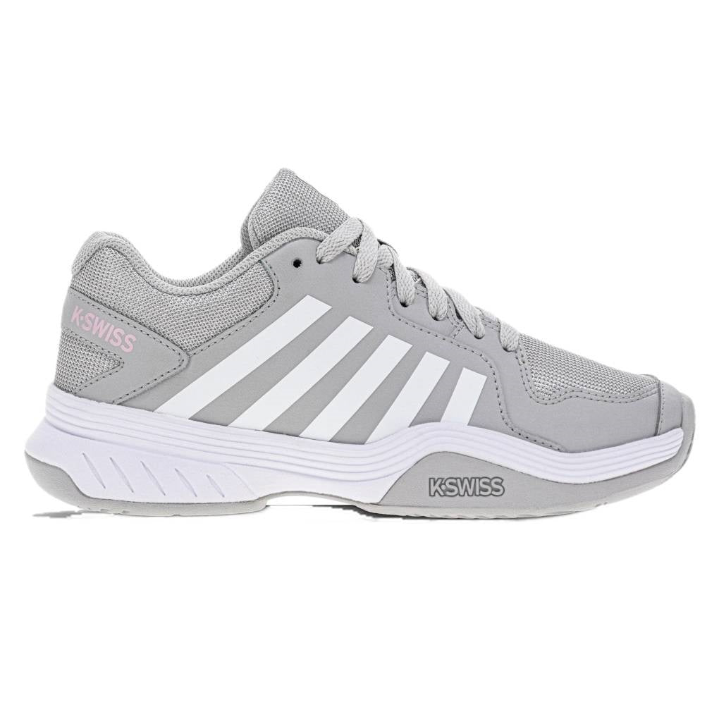 K Swiss Court Express Women's Pickleball Shoes - Lightweight Tennis Shoes for Women with Cushioned Support, Non-Slip Sole (Grey/White) - Perfect for Pickleball, Tennis & Court Sports