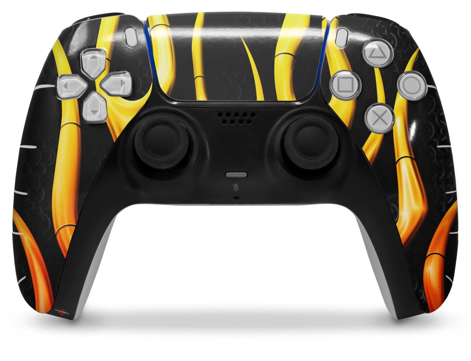 PS5 DualSense Controller Skin Wrap - Metal Flames Design for Gaming Protection
