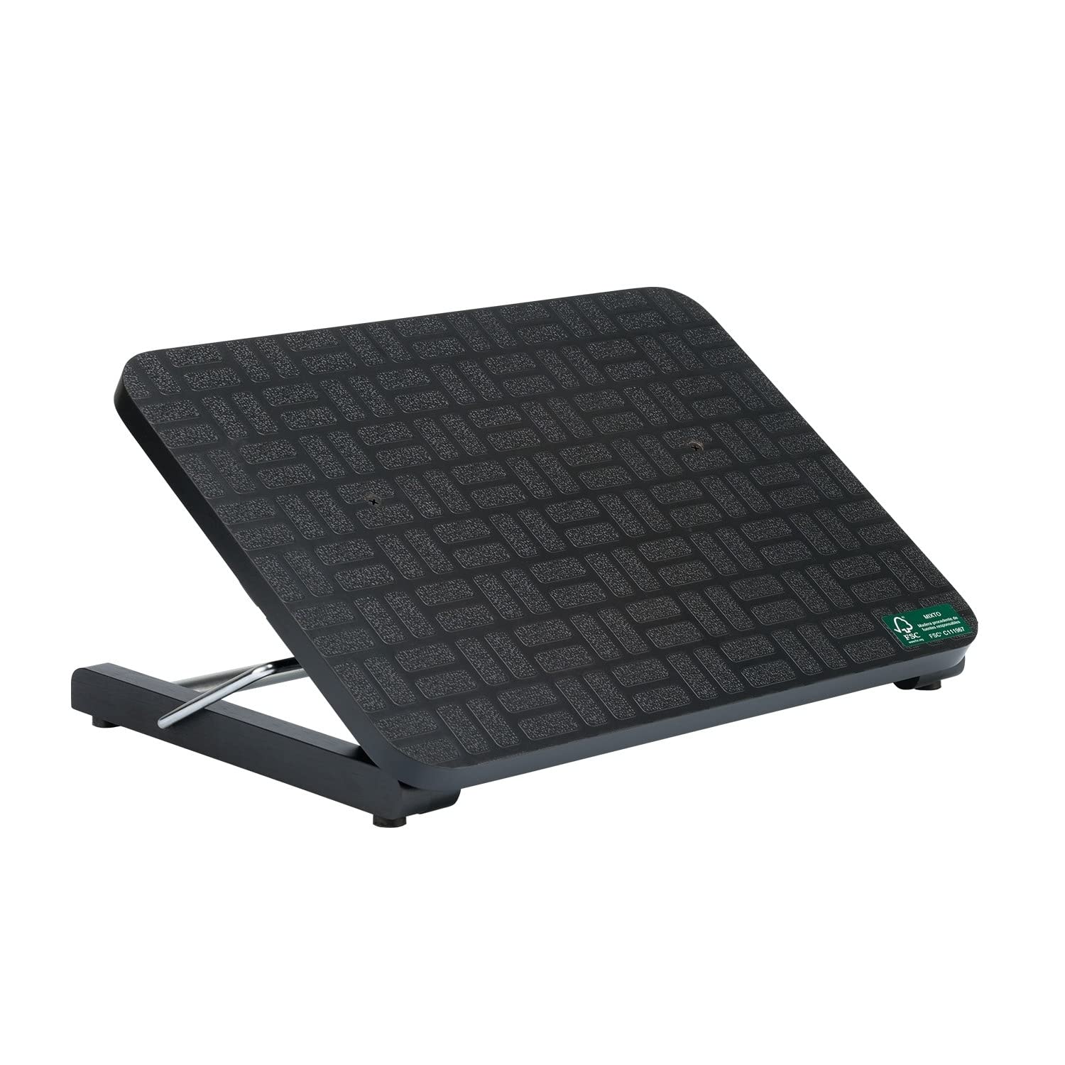 Ergonomic Adjustable Under Desk Foot Rest - Black Modern Footrest for Office & Home Comfort - Improves Posture & Reduces Fatigue
