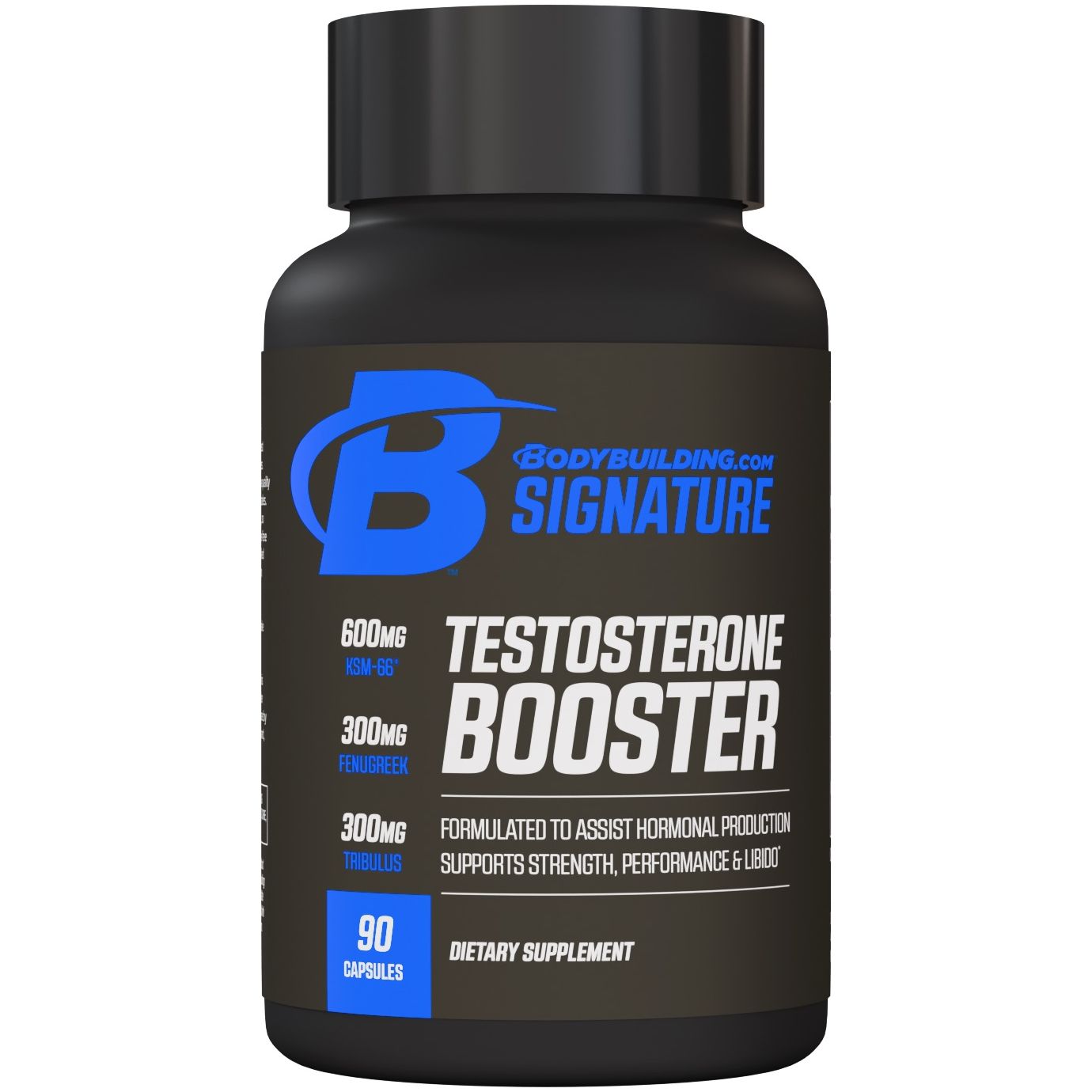 Bodybuilding.com Signature Testosterone Booster Supplement - Natural Muscle Growth & Strength Support for Men - Pre-Workout & Post-Workout Recovery