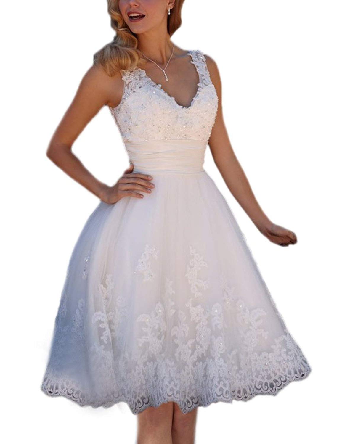 2025 Boho Beaded Short Wedding Dress for Women – Elegant Appliques Bridal Gown (RWD07) | Perfect for Beach Weddings, Garden Ceremonies & Boho-Chic Brides