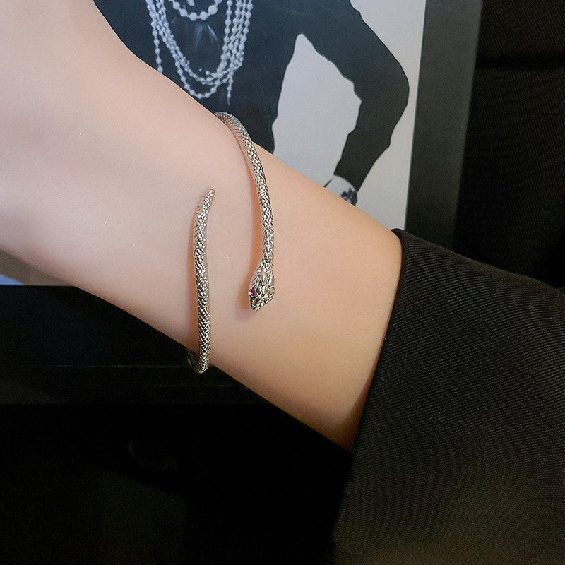 Silver Snake Bangle Bracelet for Women | HB1102 | Fashion Jewelry Gift for Birthday, Anniversary & Party Wear