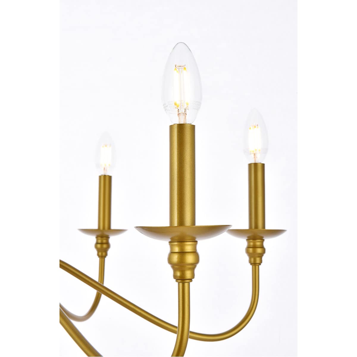 Elegant Rohan Collection 6-Light Chandelier - Modern Crystal Ceiling Light Fixture for Dining Room, Living Room & Bedroom - Luxury Home Decor Lighting