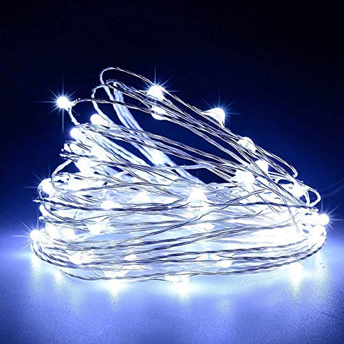 WYBFZTT-188 100m White LED Solar String Lights - Outdoor Solar Powered Fairy Lights for Garden, Holiday Party, Christmas Decoration & Home Decor - Waterproof & Energy Efficient for Patio, Yard, Wedding & Landscape Lighting