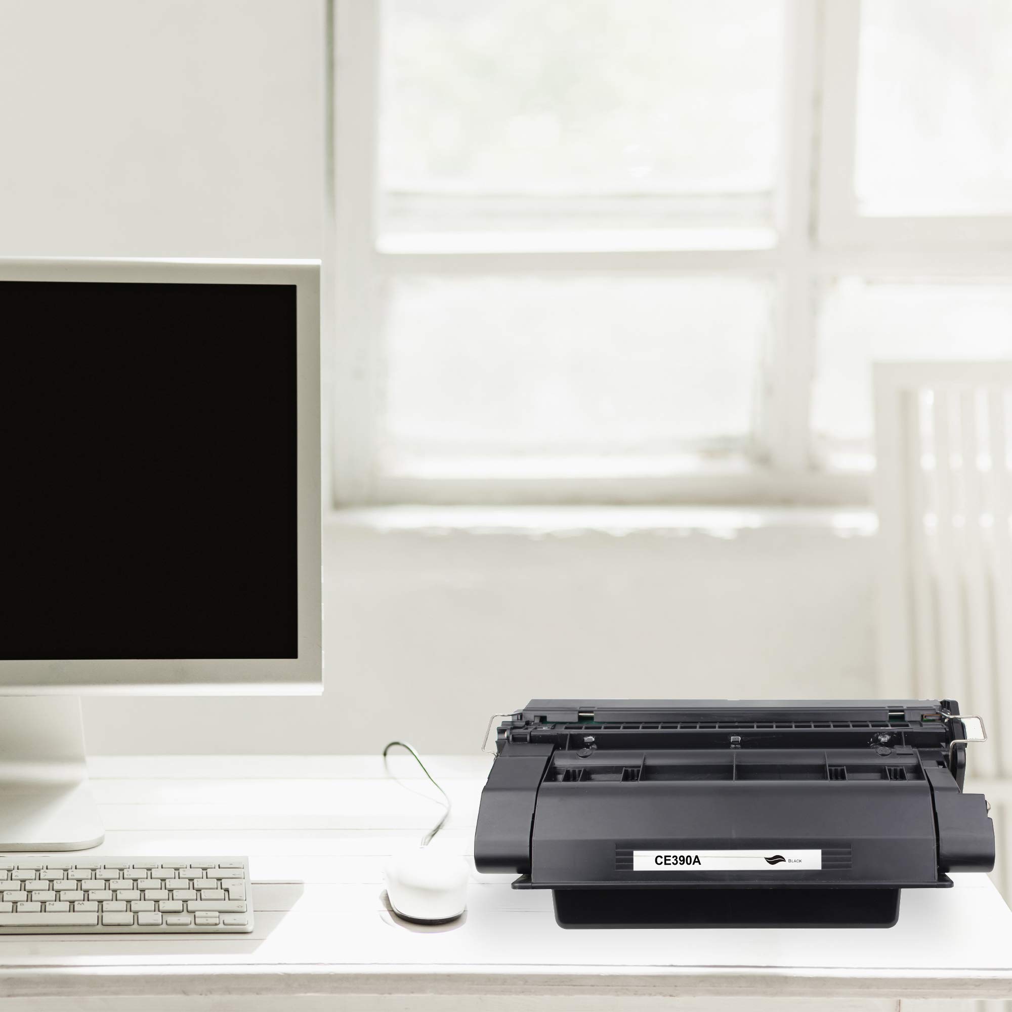 Remanufactured CE390A Toner Cartridge for HP Laser Printers - High-Quality Replacement for Standard Yield Printing | Home Office & Small Business Use