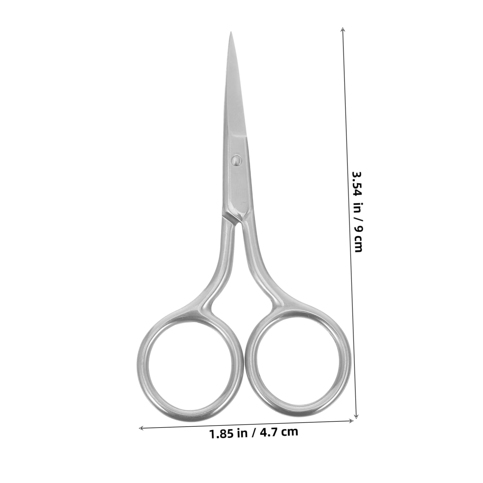 Didiseaon 2-Pack Stainless Steel Beauty Scissors Set - Rounded Tip Craft Scissors for Eyebrows, Mustache, Facial Hair & Ear Hair Trimming | Safe Grooming Tools for Men & Women | Perfect for Home Salon, Travel & DIY Beauty Care