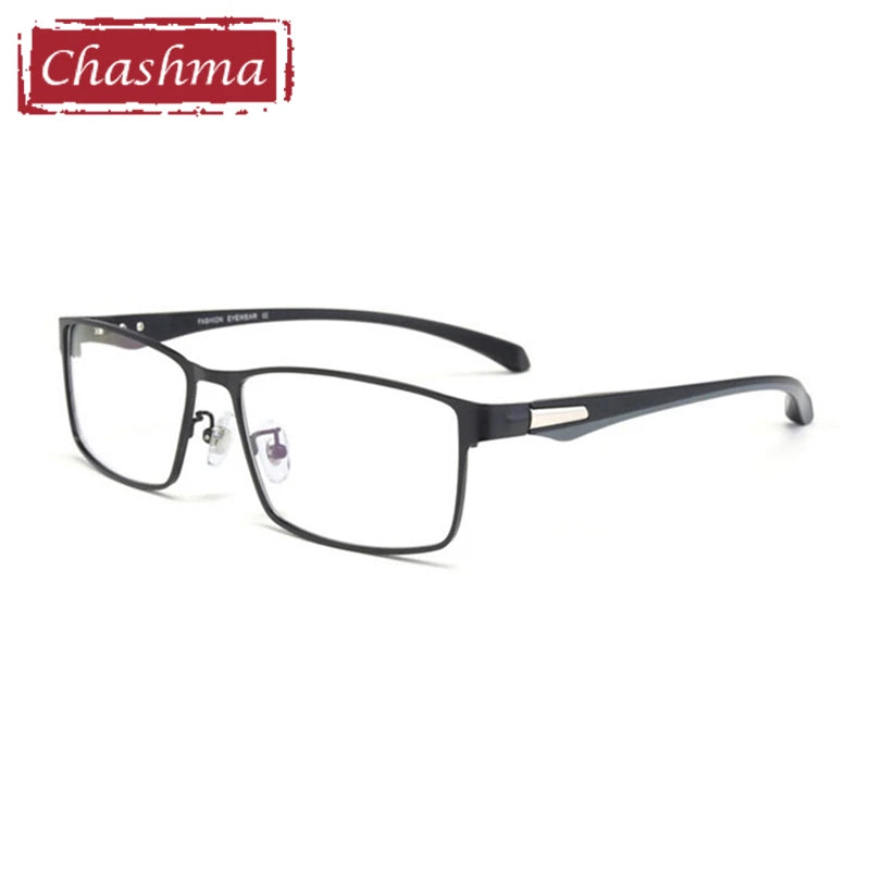 Men's Semi Full Rim Square TR90 Alloy Eyeglasses Frame 66071/85 - Lightweight & Durable for Work, Reading & Everyday Use