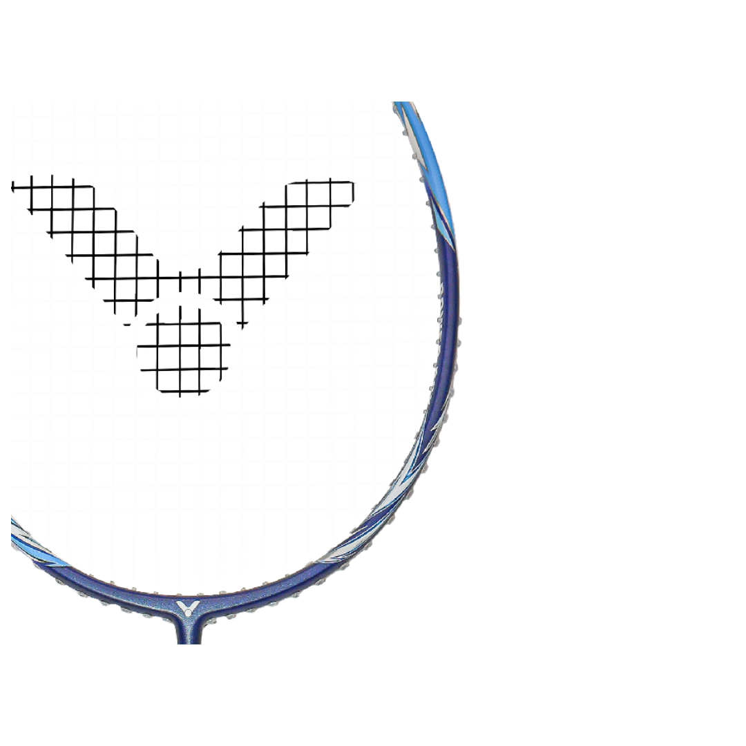 Victor TK Boom Strung Badminton Racket - Lightweight Carbon Fiber Shuttlecock Racket for Adults & Teens [Glacier Blue] | Perfect for Indoor/Outdoor Games, Training & Competitive Play