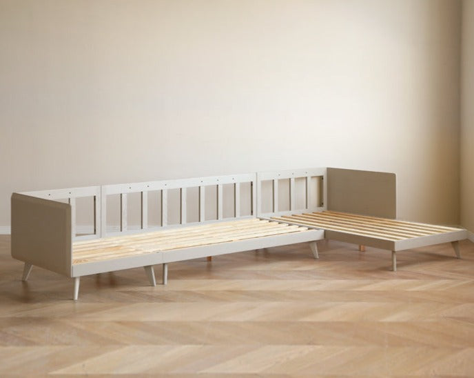 Luxury Oak Solid Wood Modern Fabric Sofa - Elegant Living Room Furniture for Home & Office Comfort