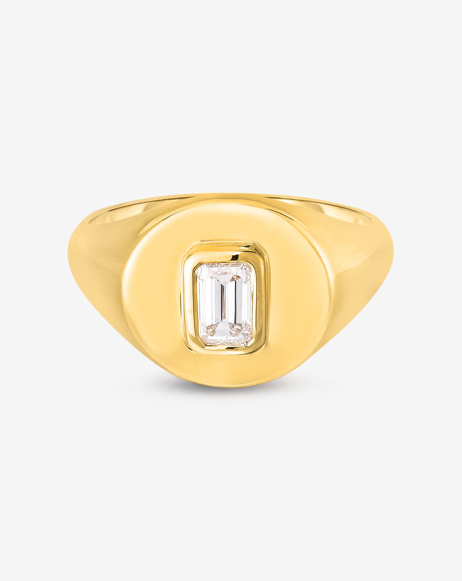 Elegant Diamond Signet Pinky Ring for Women - 14K Gold Pinky Ring with Genuine Diamonds - Perfect for Engagements, Weddings & Special Occasions