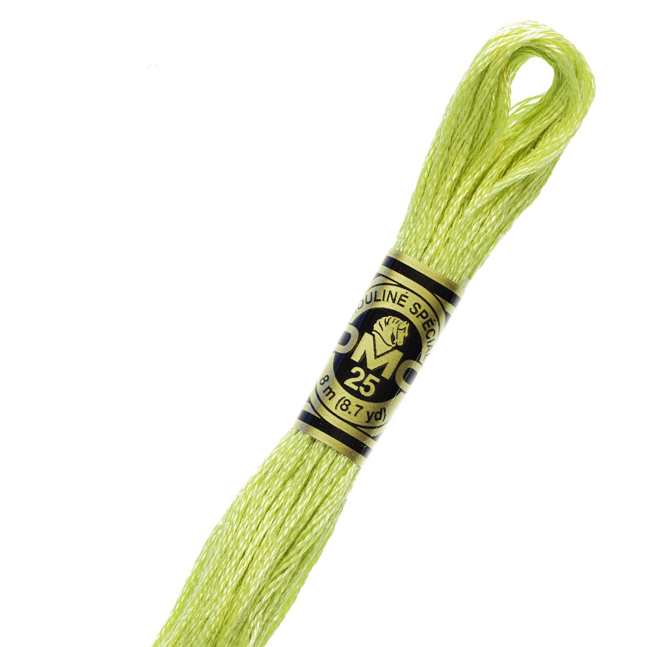 DMC 472 Cotton Embroidery Floss - 6 Stranded Premium Thread for Cross Stitch, Needlework & Hand Embroidery | Perfect for DIY Crafts, Scrapbooking & Home Decor Projects