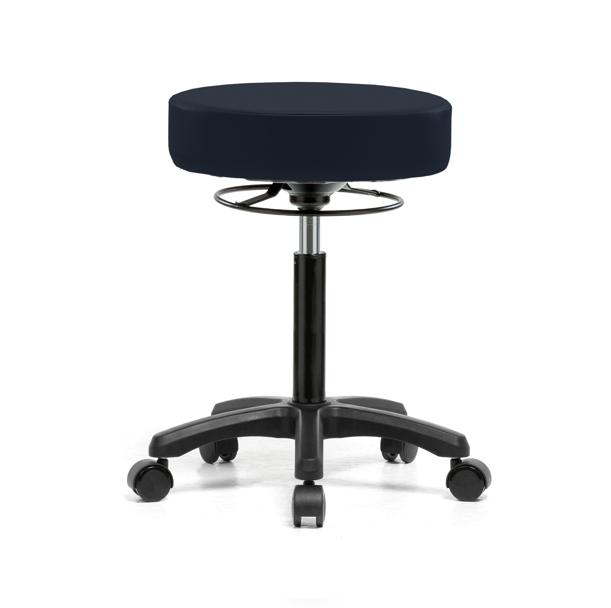 Perch Life Rolling Height Adjustable Stool for Carpet & Linoleum Floors | 20.5-28 Inch Adjustable Workbench Stool | 250 lb Weight Capacity | Imperial Fabric | Perfect for Workshops, Garages & Home Offices