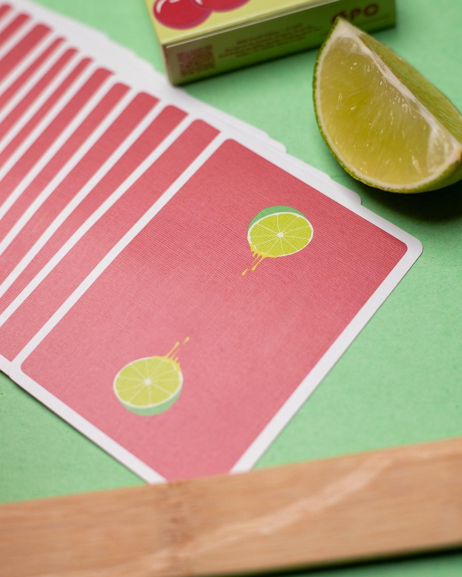 Premium Squeezers V4 Playing Cards - Cherry Limeade Flavor | Unique Design for Magic Tricks, Poker Nights & Cardistry | Perfect for Parties, Gifts & Collectors