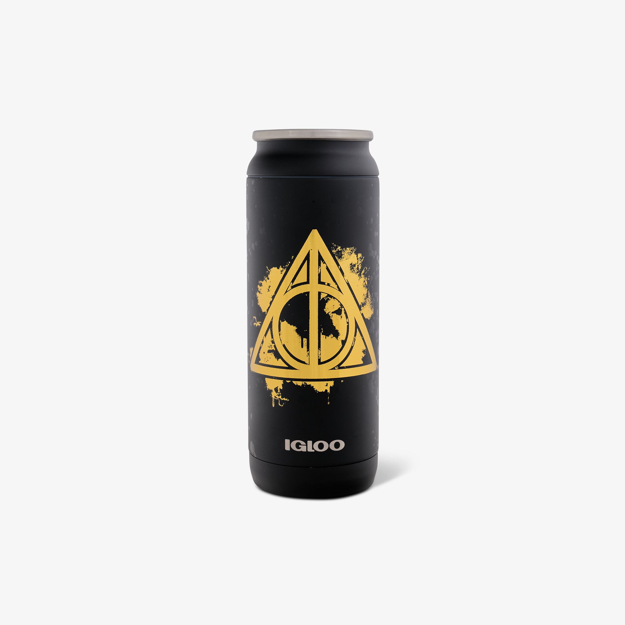 Harry Potter Dark Arts Symbols 16 Oz Can - Collectible Drinkware for Fans, Halloween Party Decor, Movie Themed Gifts & Home Bar Accessories