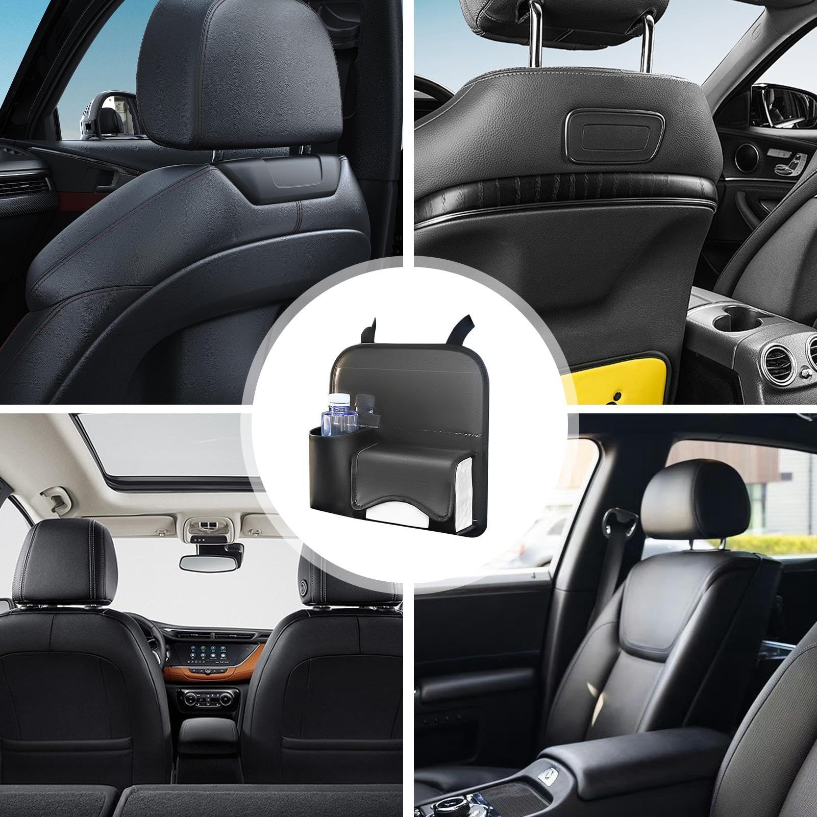 Car Seat Back Organizer - Large Capacity Car Storage Organizer with Multiple Pockets for Snacks & Toys | Perfect for Road Trips, Family Travel & Daily Commute