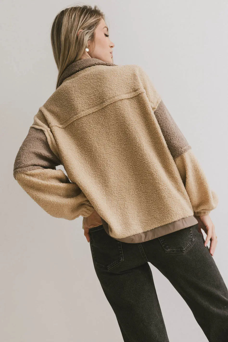 Indra Quarter Zip Fleece Pullover in Taupe - Soft & Warm Lightweight Jacket for Men & Women | Perfect for Hiking, Camping & Outdoor Activities | FINAL SALE