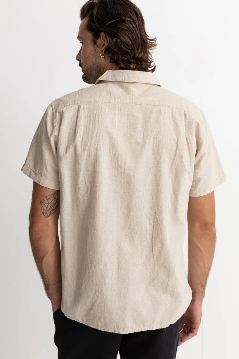 Classic Linen Shirt for Men - Breathable Sand Color Casual Button Down Shirt | Perfect for Summer, Beach Vacations & Outdoor Activities