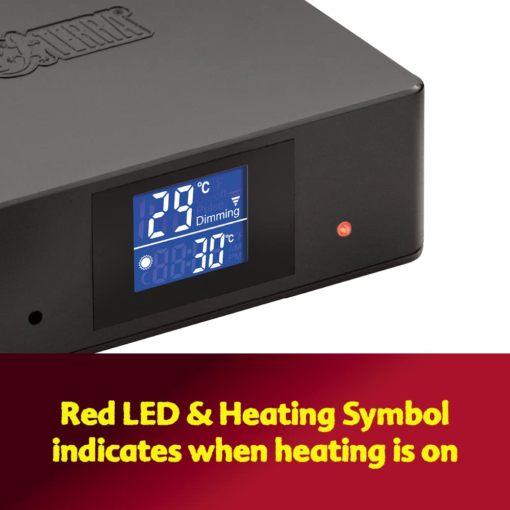 Exo Terra Reptile Terrarium Thermostat with Day/Night Timer & Dual Outlets - Perfect for Bearded Dragons, Snakes & Geckos