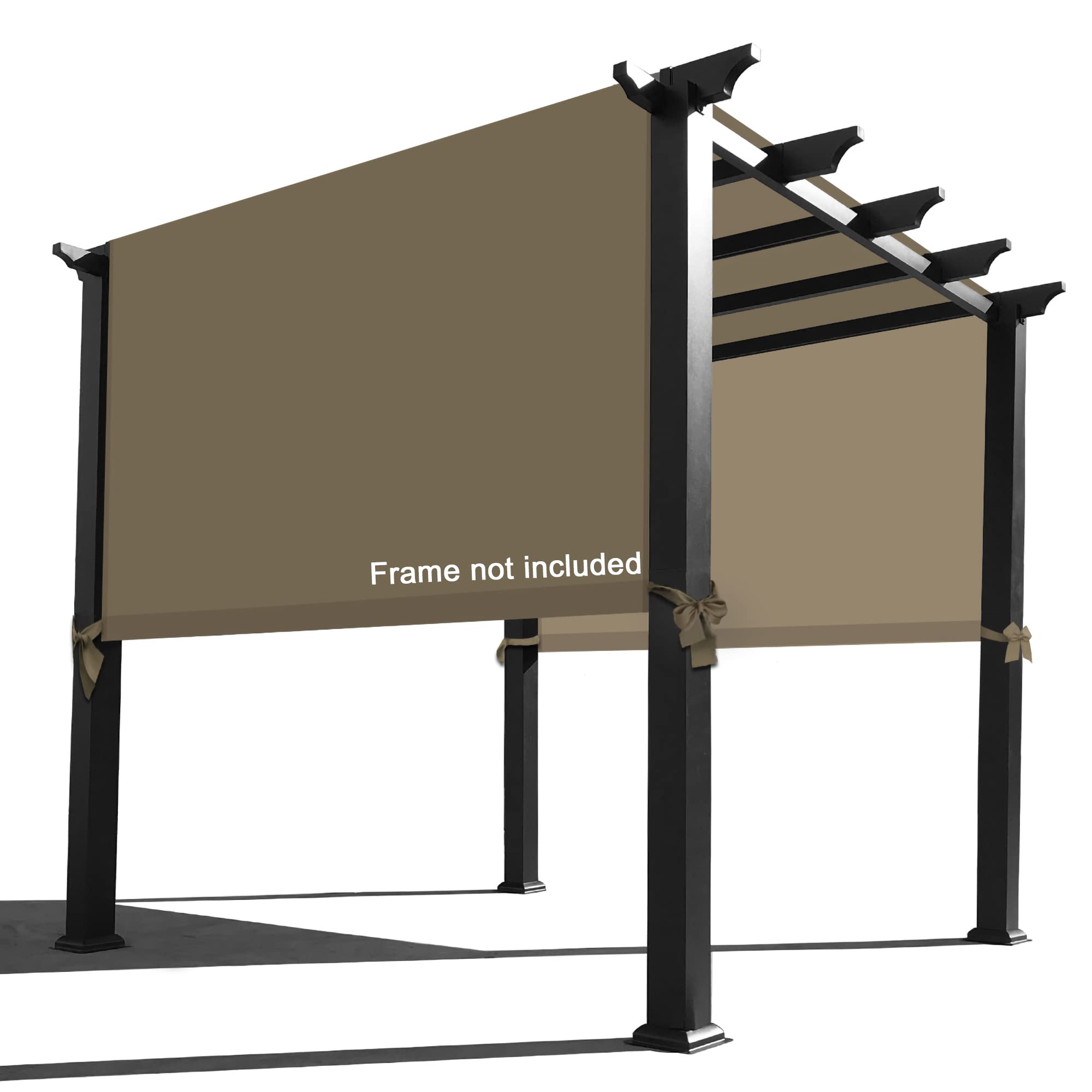 Waterproof Pergola Cover Replacement - 20' x 10' Universal Canopy for Outdoor Patio, Deck & Garden (Muddy Water Color) - Durable UV Protection & Weather Resistant for Year-Round Use